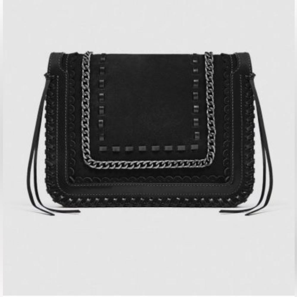 ZARA leather shoulder crossbody bag
